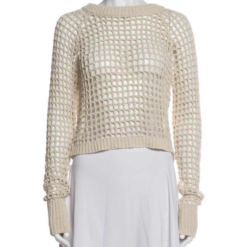 A.L.C. Cream Open-Knit Sweater